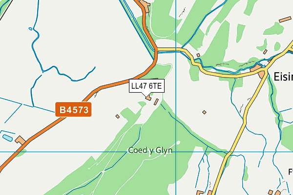 LL47 6TE map - OS VectorMap District (Ordnance Survey)