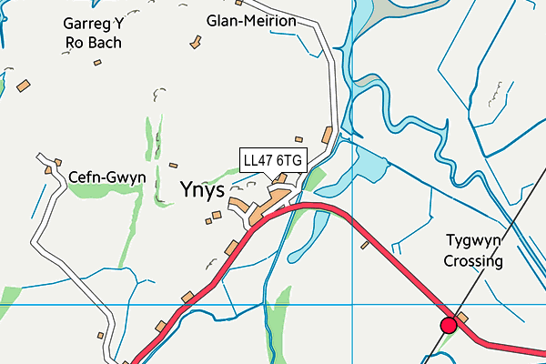 LL47 6TG map - OS VectorMap District (Ordnance Survey)