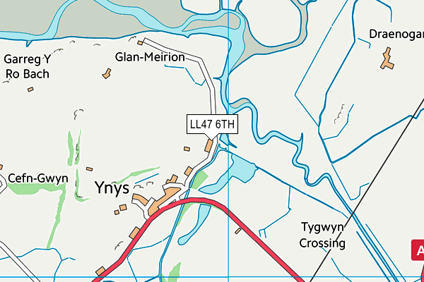 LL47 6TH map - OS VectorMap District (Ordnance Survey)