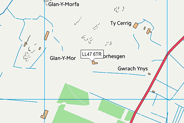 LL47 6TR map - OS VectorMap District (Ordnance Survey)