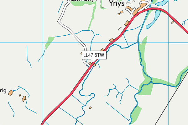 LL47 6TW map - OS VectorMap District (Ordnance Survey)