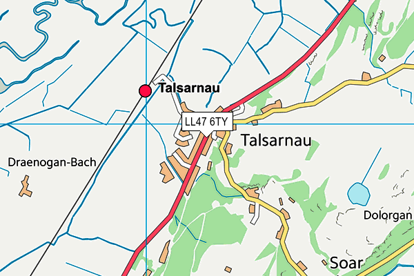 LL47 6TY map - OS VectorMap District (Ordnance Survey)