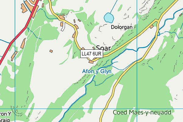 LL47 6UR map - OS VectorMap District (Ordnance Survey)