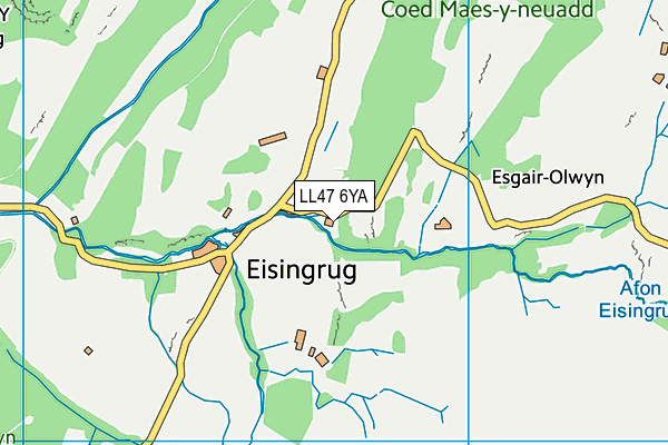 LL47 6YA map - OS VectorMap District (Ordnance Survey)