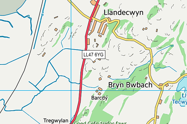 LL47 6YG map - OS VectorMap District (Ordnance Survey)