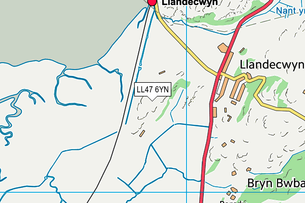 LL47 6YN map - OS VectorMap District (Ordnance Survey)