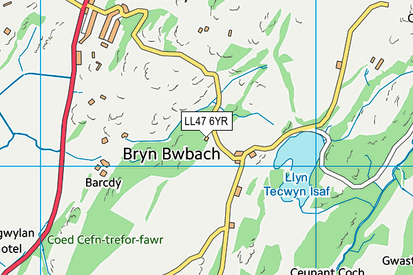 LL47 6YR map - OS VectorMap District (Ordnance Survey)