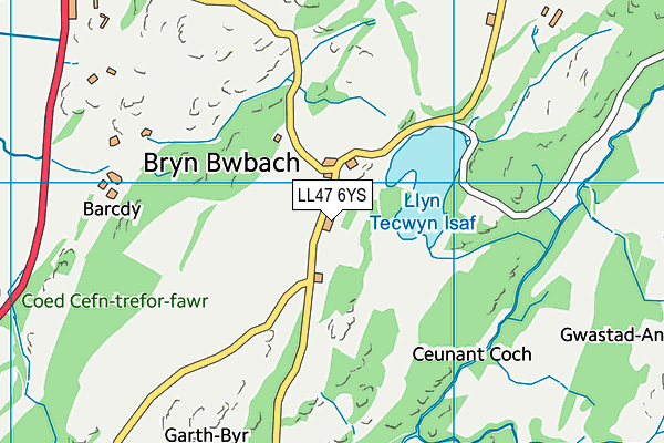 LL47 6YS map - OS VectorMap District (Ordnance Survey)