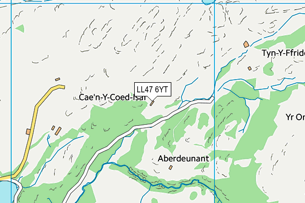 LL47 6YT map - OS VectorMap District (Ordnance Survey)