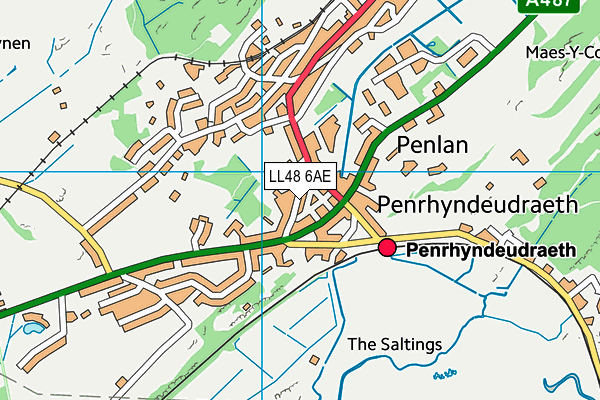 Ysgol Cefn Coch map (LL48 6AE) - OS VectorMap District (Ordnance Survey)