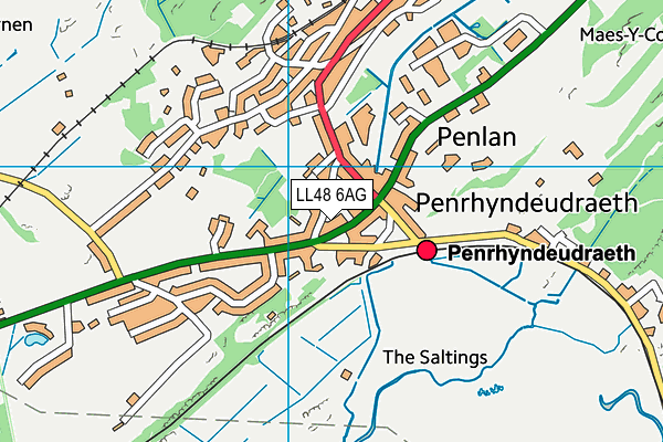 LL48 6AG map - OS VectorMap District (Ordnance Survey)