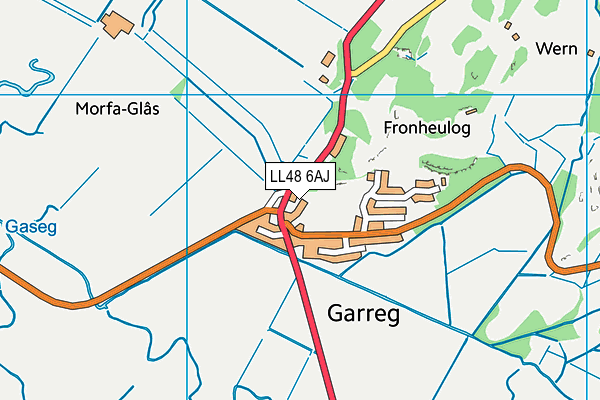 LL48 6AJ map - OS VectorMap District (Ordnance Survey)