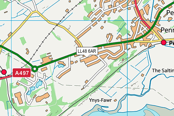 LL48 6AR map - OS VectorMap District (Ordnance Survey)