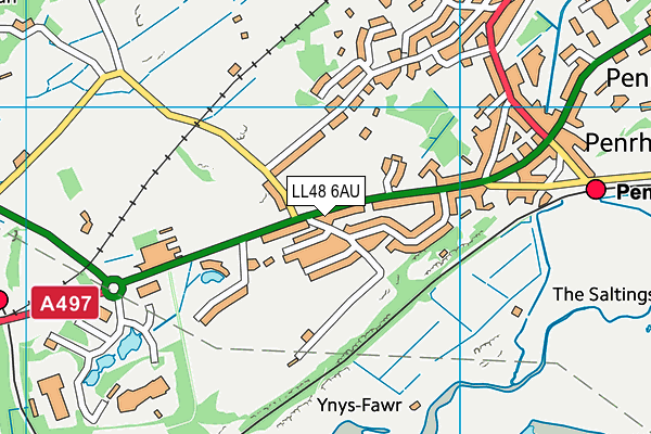 LL48 6AU map - OS VectorMap District (Ordnance Survey)