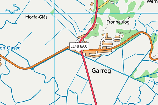 LL48 6AX map - OS VectorMap District (Ordnance Survey)