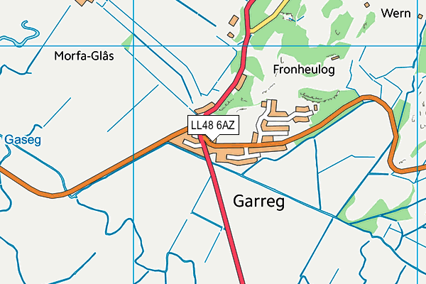 LL48 6AZ map - OS VectorMap District (Ordnance Survey)