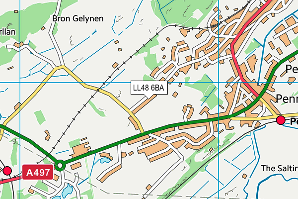 LL48 6BA map - OS VectorMap District (Ordnance Survey)