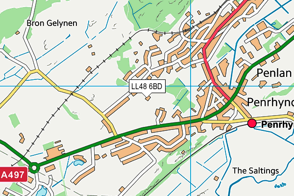 LL48 6BD map - OS VectorMap District (Ordnance Survey)