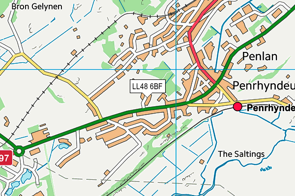 LL48 6BF map - OS VectorMap District (Ordnance Survey)