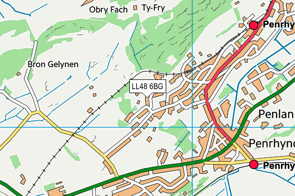 LL48 6BG map - OS VectorMap District (Ordnance Survey)