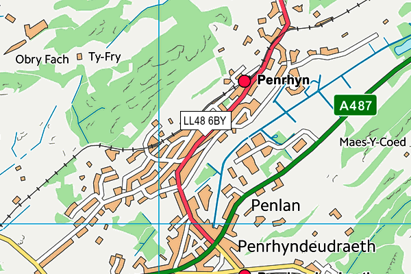 LL48 6BY map - OS VectorMap District (Ordnance Survey)