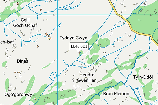 LL48 6DJ map - OS VectorMap District (Ordnance Survey)
