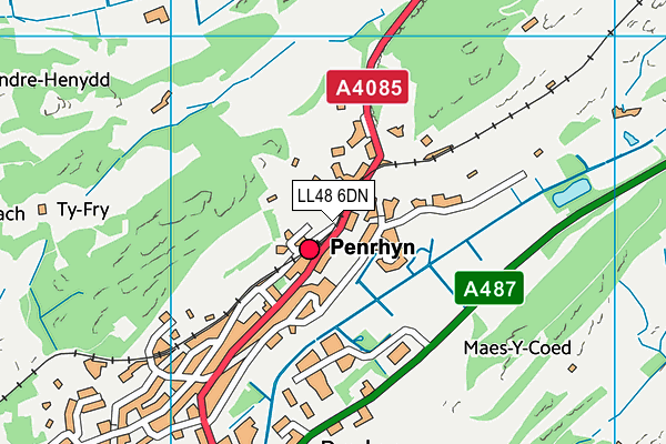 LL48 6DN map - OS VectorMap District (Ordnance Survey)