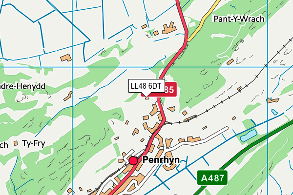 LL48 6DT map - OS VectorMap District (Ordnance Survey)