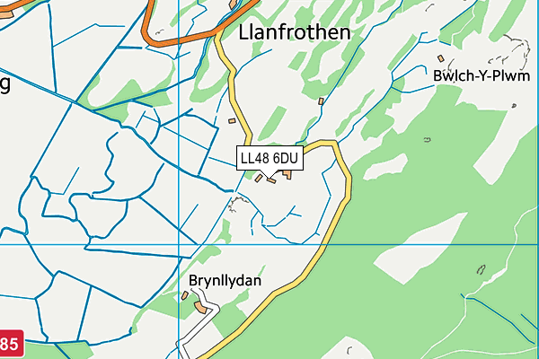 LL48 6DU map - OS VectorMap District (Ordnance Survey)