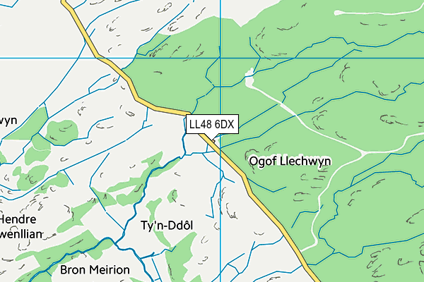 LL48 6DX map - OS VectorMap District (Ordnance Survey)