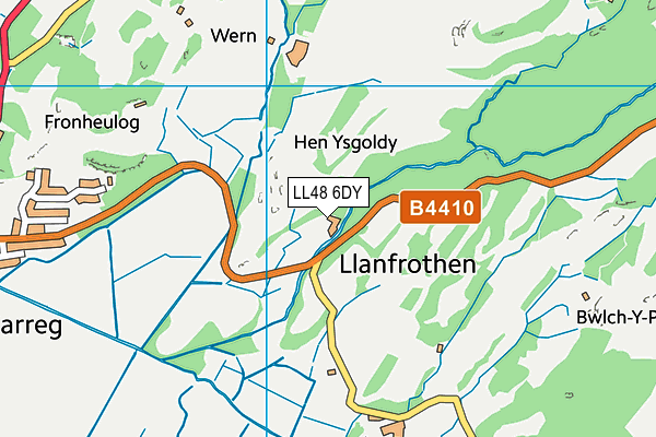 LL48 6DY map - OS VectorMap District (Ordnance Survey)
