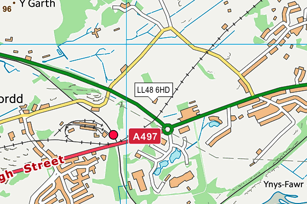 LL48 6HD map - OS VectorMap District (Ordnance Survey)