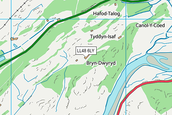 LL48 6LY map - OS VectorMap District (Ordnance Survey)