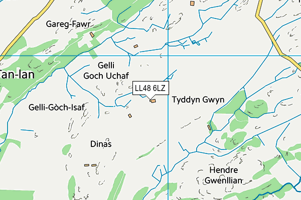 LL48 6LZ map - OS VectorMap District (Ordnance Survey)
