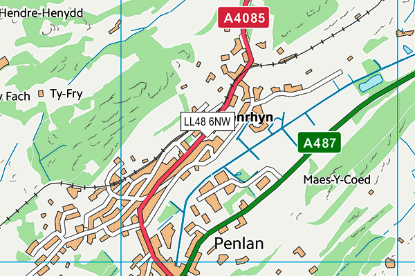 LL48 6NW map - OS VectorMap District (Ordnance Survey)