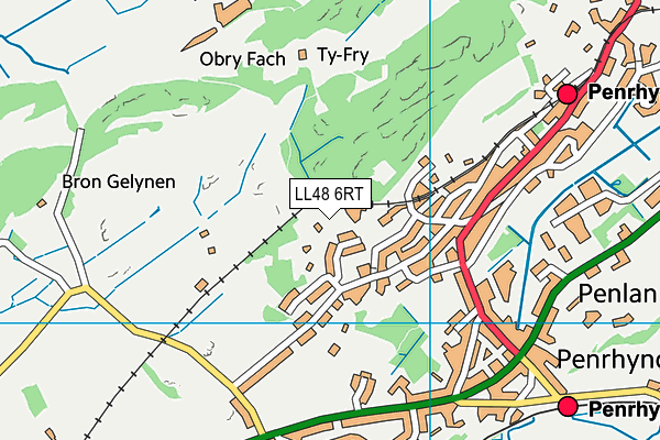 LL48 6RT map - OS VectorMap District (Ordnance Survey)