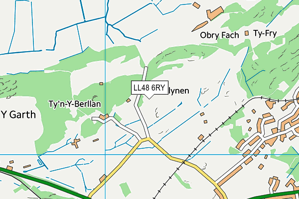 LL48 6RY map - OS VectorMap District (Ordnance Survey)