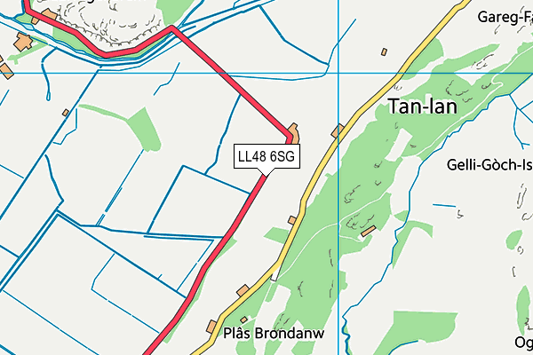 LL48 6SG map - OS VectorMap District (Ordnance Survey)