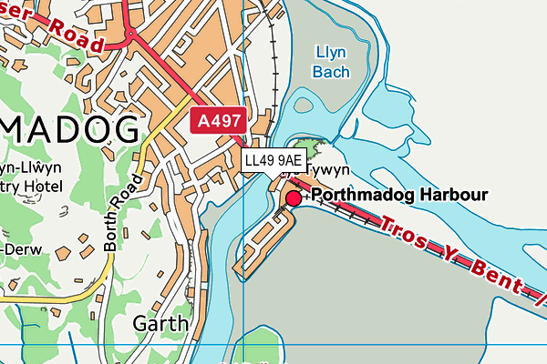 LL49 9AE map - OS VectorMap District (Ordnance Survey)
