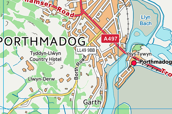 LL49 9BB map - OS VectorMap District (Ordnance Survey)