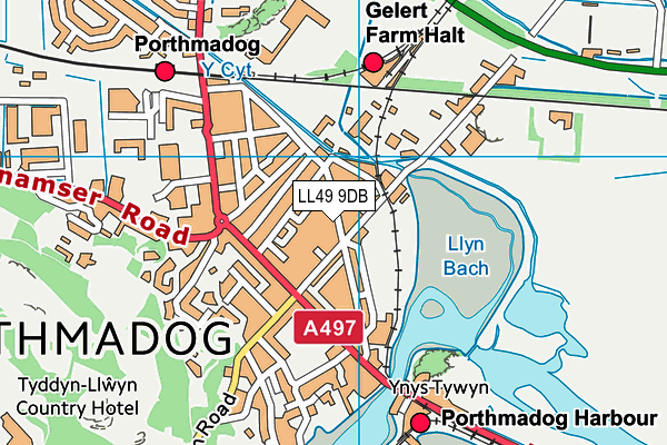 LL49 9DB map - OS VectorMap District (Ordnance Survey)