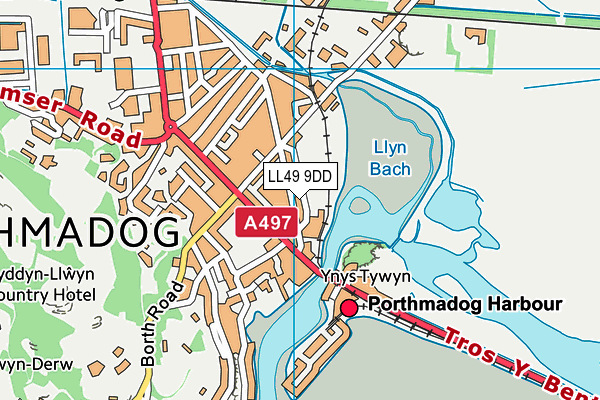 LL49 9DD map - OS VectorMap District (Ordnance Survey)