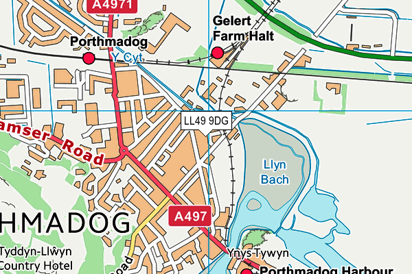 LL49 9DG map - OS VectorMap District (Ordnance Survey)