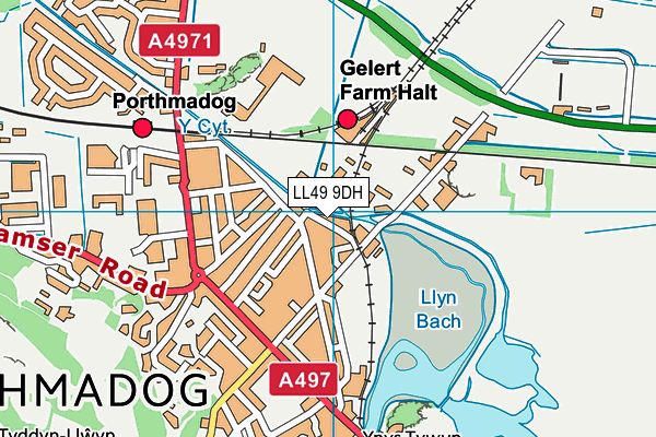 LL49 9DH map - OS VectorMap District (Ordnance Survey)