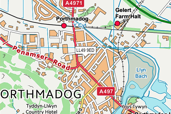 LL49 9ED map - OS VectorMap District (Ordnance Survey)