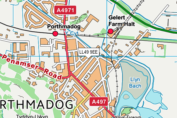LL49 9EE map - OS VectorMap District (Ordnance Survey)