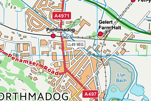 LL49 9EG map - OS VectorMap District (Ordnance Survey)