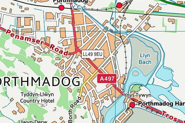 LL49 9EU map - OS VectorMap District (Ordnance Survey)