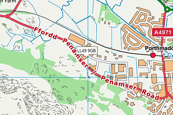 LL49 9GB map - OS VectorMap District (Ordnance Survey)