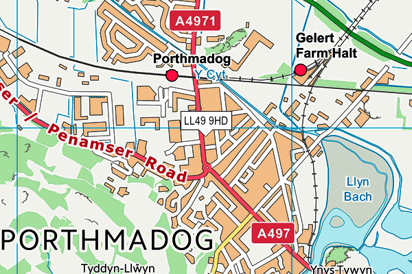 LL49 9HD map - OS VectorMap District (Ordnance Survey)